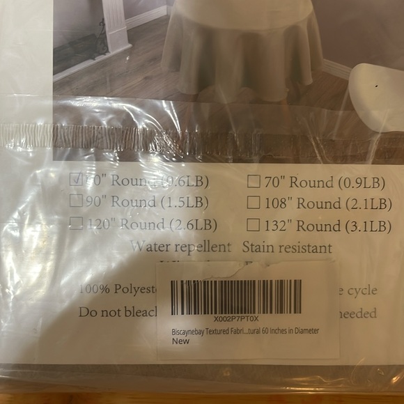 Biscayne Bay… Fabric tablecloth… Natural - Picture 5 of 5